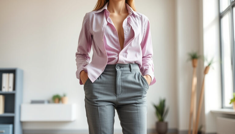 How To Wear Grey Slacks Women Shirt Untuck